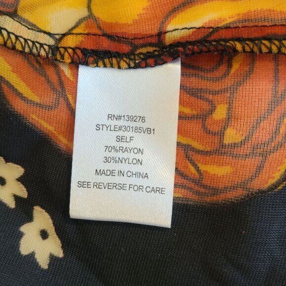 Daniel Rainn Black Velvet Burnout Boho Open Front Cardigan Kimono Fringe Large - Picture 8 of 8